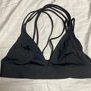 Victoria’s Secret Pink Black Bonded strappy bra‎ Size Small